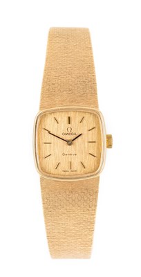 Lot 2495 - Omega: A Lady's 9 Carat Gold Wristwatch,...