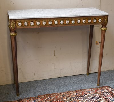 Lot 1286 - A French Louis XVI Style Marble Topped Console...