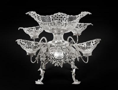 Lot An Edward VII Silver Epergne