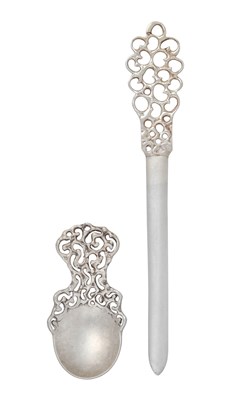 Lot An Elizabeth II Silver Caddy-Spoon and Letter-Opener