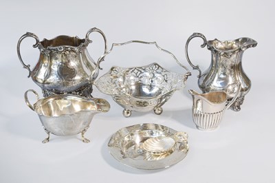 Lot 134 - A Collection of Silver and Silver Plate, the...
