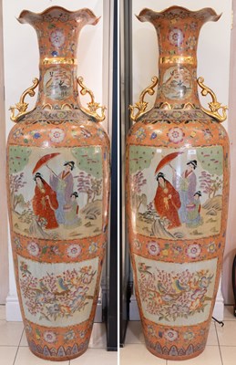 Lot 280 - A Pair of Large 6ft Floor Standing Chinese...