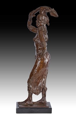 Lot 589 - Mark Coreth (b.1958) African woman carrying a...