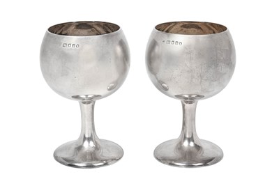 Lot A Pair of George V Silver Goblets
