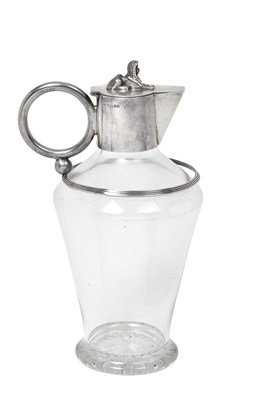 Lot A Victorian Silver-Mounted Glass Claret-Jug
