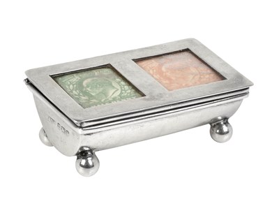 Lot An Edward VII Silver Double Stamp-Box
