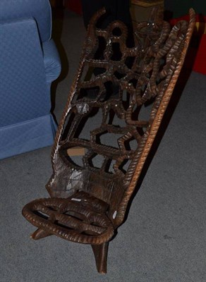 Lot 614 - An African chief's chair