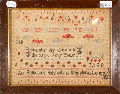 Lot 2010 - Alphabet Sampler Worked by Ann Blakeburn at...