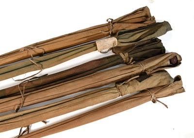 Lot 3023 - A Collection of Five Hardy Split Cane Rods