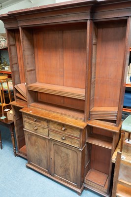 Lot 1374 - A George III Mahogany Breakfront Bookcase...