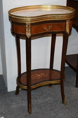 Lot 1392 - A French Empire Style Marble Topped Two Tier...