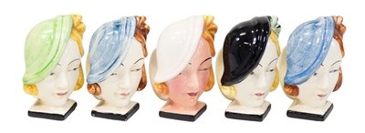 Lot 48 - Five Art Deco Beswick Napkin Rings, model...