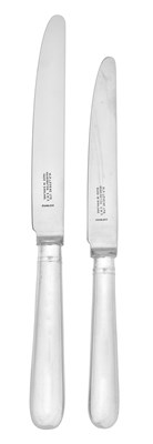 Lot 106 - Two Elizabeth II Silver-Handle Table-Knives and Twelve Cheese-Knives