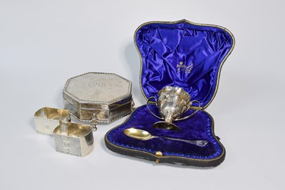 Lot 107 - A Collection of Assorted Silver, including an...