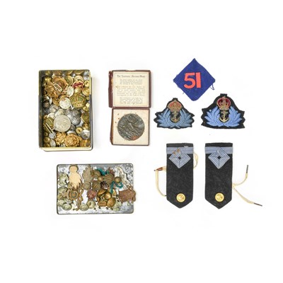 Lot 122 - A Collection of Militaria, including cap and...