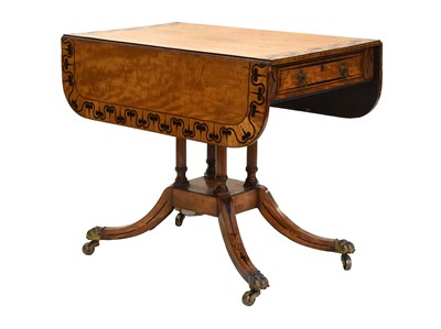 Lot 270 - A Rare Regency Satinwood and Marquetry-Inlaid...