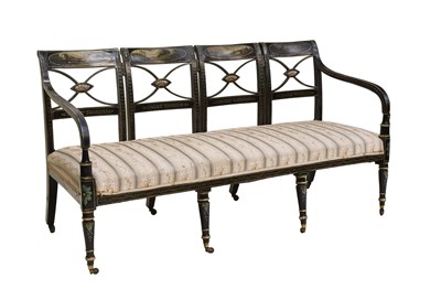 Lot 612 - A Regency Ebonised and Gilt-Painted...