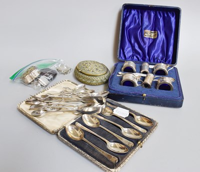 Lot 143 - A Collection of Assorted Silver, including a...
