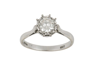 Lot 2339 - A Diamond Solitaire Ring the round brilliant...