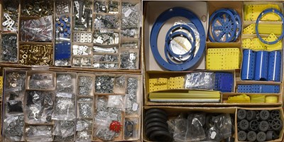 Lot 3295 - Meccano A Quantity Of Modern Silver, Yellow And Blue Loose Parts