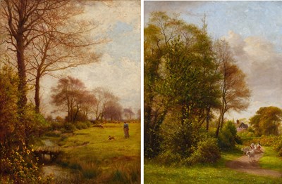 Lot 1065 - James Hey Davies (1844-1926) A walk in the...