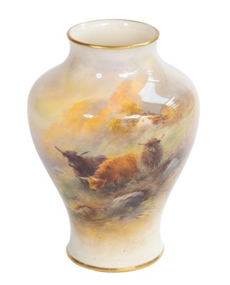 Lot 100 - A Royal Worcester Porcelain Vase, 1926, by...