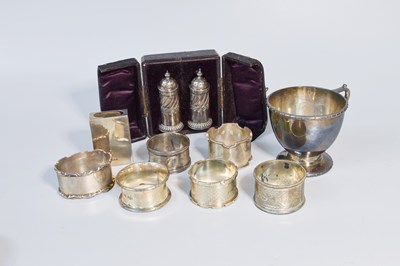 Lot 182 - A Collection of Assorted Silver, including...