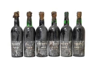 Lot 4065 - Croft 1963 Vintage Port (six bottles)