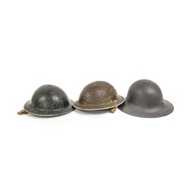 Lot 237 - Two Second World War British Brodie Helmets,...