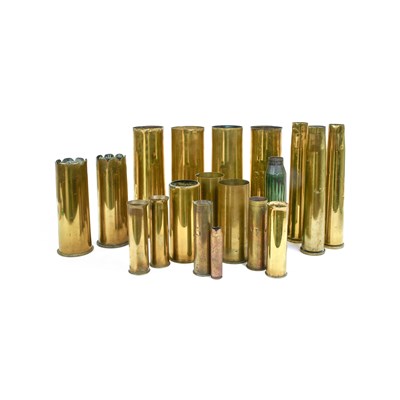 Lot 210 - A Collection of Nineteen Brass Shell Cases, of...