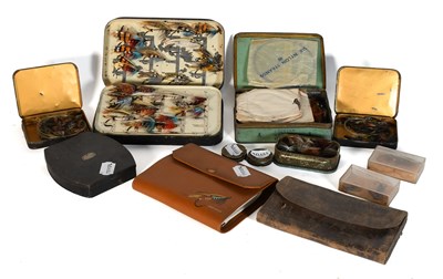 Lot 3135 - A Malloch Black Japanned Salmon Fly Box