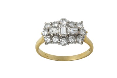 Lot 2322 - An 18 Carat Gold Diamond Cluster Ring the trio...