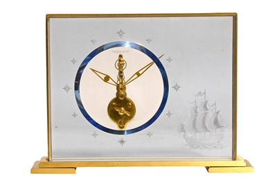 Lot 471 - A Brass Perspex Mantel Timepiece, signed...