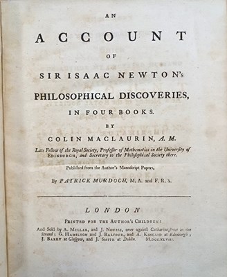 Lot 2062 - Maclaurin (Colin). An Account of Sir Isaac...