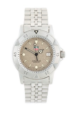 Lot 2450 - Tag Heuer: A Stainless Steel Calendar Centre...