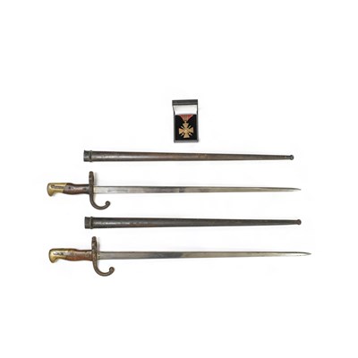 Lot 285 - Two French M1874 Gras Sword Bayonets, each...