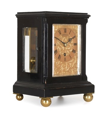Lot 188 - An Ebonised Library Timepiece, signed Webster,...