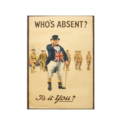 Lot 205 - A First World War Recruiting Poster "Who's...