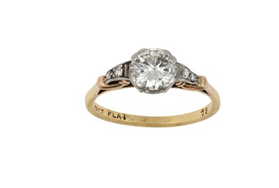 Lot 2085 - A Diamond Solitaire Ring the round brilliant...