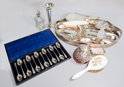Lot 141 - A Collection of Assorted Silver and Silver...