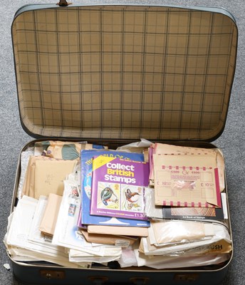 Lot 91 - Stamp Collection filling an old Suitcase,...