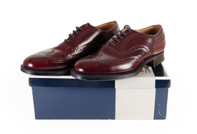 Lot 1025 - Pair of Men's Church's Burgandy Burwood Brogue...