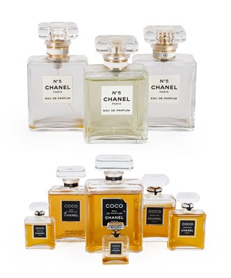 Lot 1012 - Nine 'Coco' Chanel Eau De Parfum Graduated...