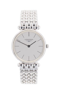 Lot 2150 - Longines: An 18 Carat White Gold Wristwatch,...