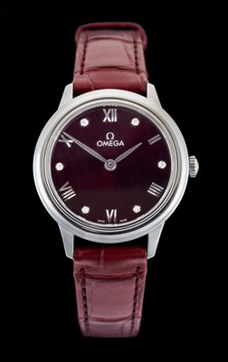 Lot 2166 - Omega: A Lady's Stainless Steel Wristwatch,...