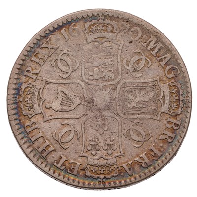 Lot 68 - Charles II, Halfcrown 1670, V.SECVNDO, third...