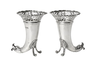 Lot A Pair of Edward VII Silver Vases