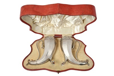 Lot A Cased Pair of Victorian Silver Casters