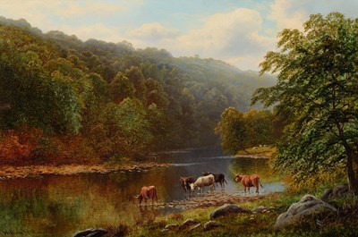 Lot 1064 - William Mellor (1851-1931) "On the Wharfe,...