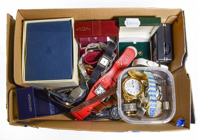 Lot 370 - A Selection of Watches, comprising, two Seiko...